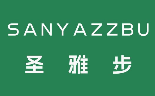 简约绿色背景白字Logo设计