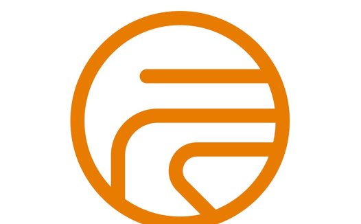 简洁现代的橙色圆形logo设计
