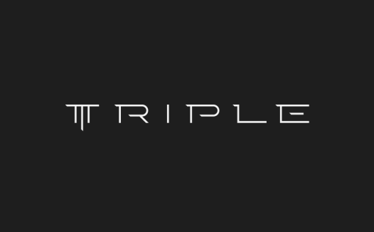 简约现代风格的TRIPLE logo设计
