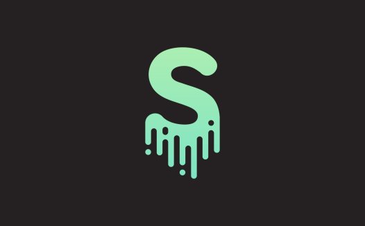 融化字母S logo设计