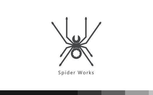 蜘蛛工作logo设计:简洁高效视觉标识