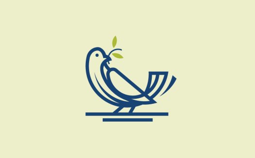 简约和平鸽logo设计