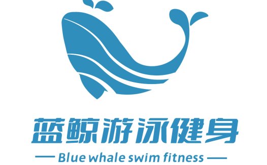 鲸鱼游泳健身logo设计