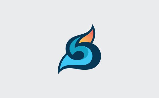 创意火焰数字6 logo设计