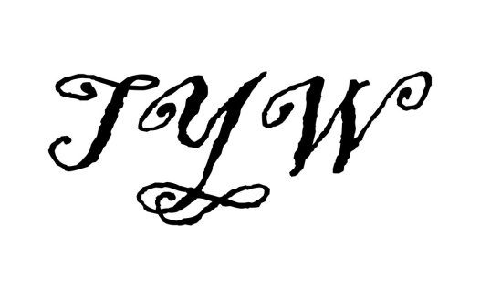 书法风格的JAYW logo设计