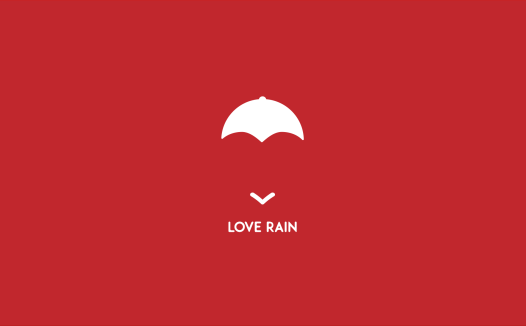 雨伞logo设计:简约爱情主题