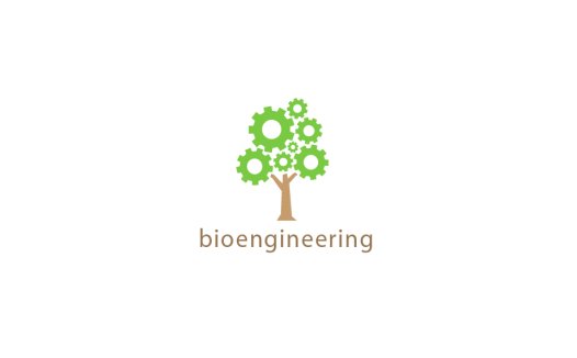生物工程树形齿轮logo设计