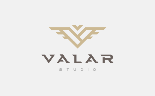 现代简约风格的Valar Studio Logo设计