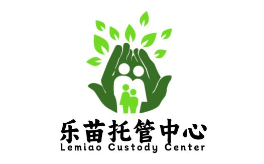 绿色手托家庭logo设计