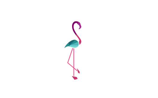 粉红火烈鸟logo设计