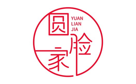 简约红色圆形徽章logo设计