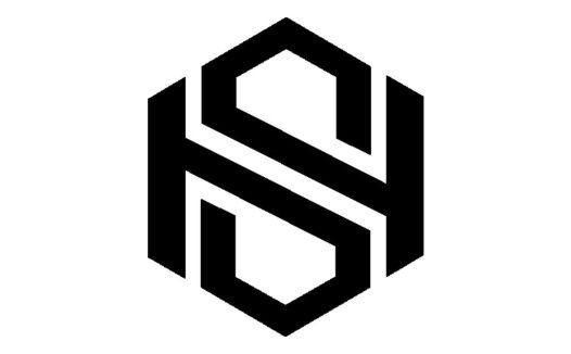 简约几何风格的HS字母logo设计