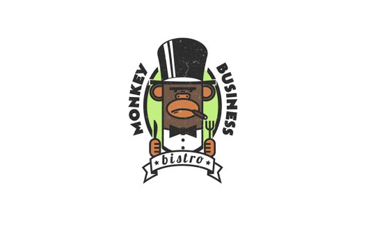 猴子主题餐厅logo设计