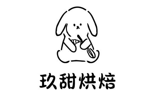 可爱卡通狗头形象logo设计