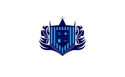 蓝色盾牌徽章logo设计