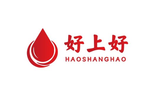 红色水滴logo设计,简洁现代风格