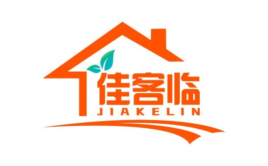 简约橙色屋顶Logo设计