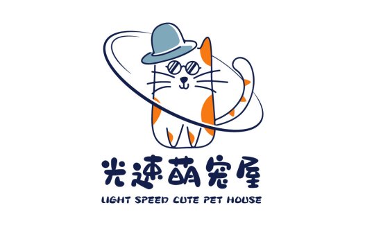 萌猫侦探logo设计