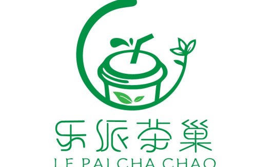 简约绿色茶饮logo设计