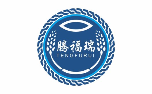 蓝色圆环纹样logo设计