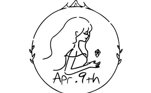 简约手绘风格的女性logo设计