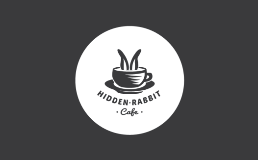 隐藏兔子咖啡馆Logo设计