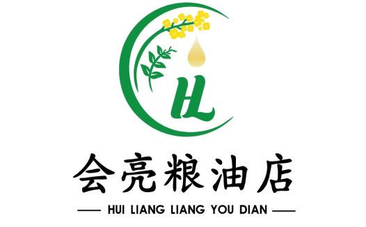 绿色植物元素的健康食品logo设计