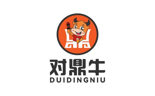 牛头卡通形象logo设计