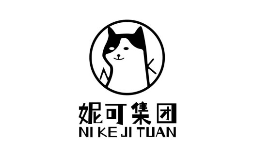简约卡通狗头logo设计