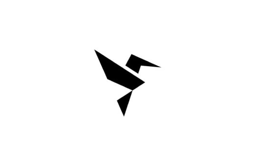 简洁抽象的鸟形logo设计