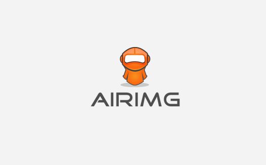 创意橙色机器人头像logo设计