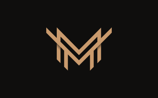 简约几何字母M标志设计