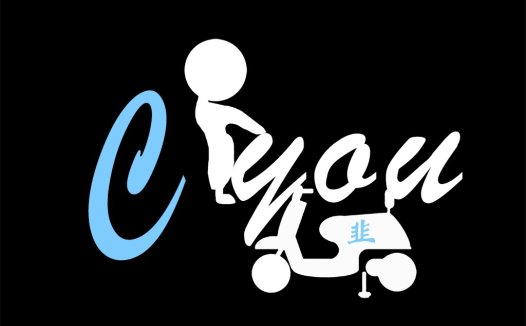 简约风骑车人logo设计