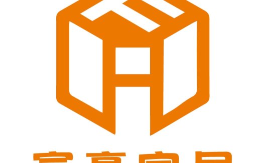 现代简约橙色立方体logo设计