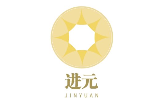 简约金色六角星logo设计