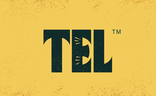 TEL logo设计:简约复古风标识