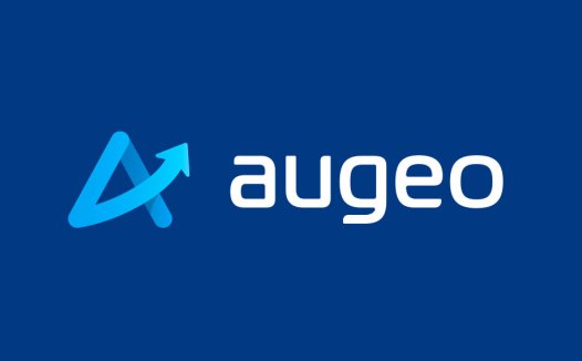 蓝色箭头标志设计:Augeo Logo