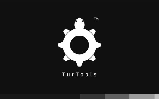 简约机械风TurTools logo设计
