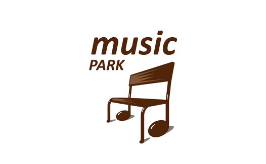 音乐公园logo设计:简约音符椅标志