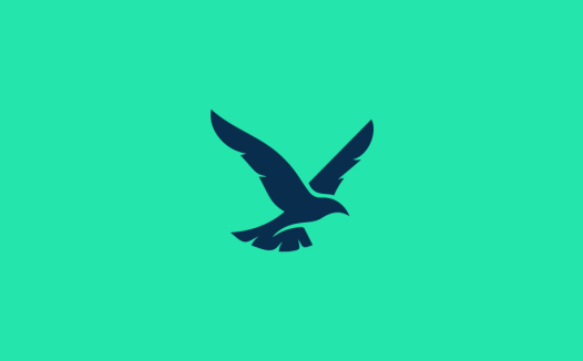 简洁鹰形logo设计