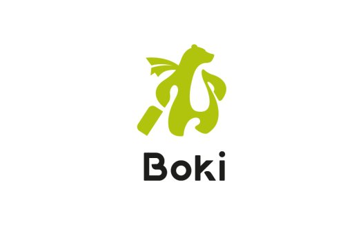 绿色熊形logo设计