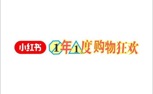 小红书一年一度购物狂欢节logo设计