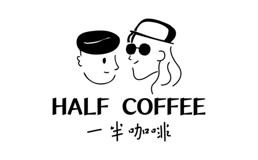 简约线条咖啡店logo设计