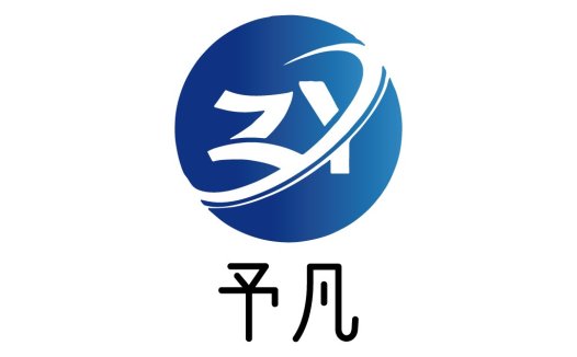 蓝色动态波浪logo设计