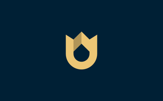 简约几何字母U形logo设计