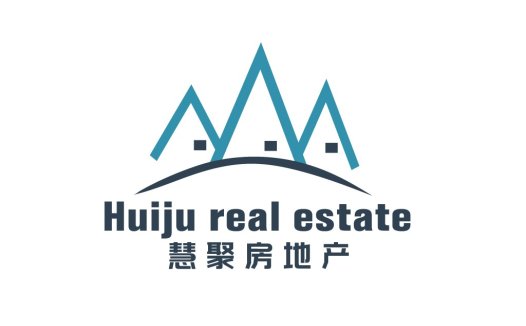 房地产公司logo设计:山峰与房屋结合