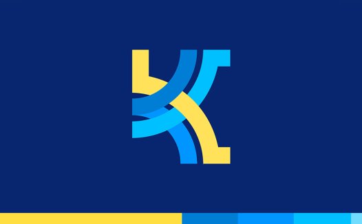 简洁现代的字母K标志设计