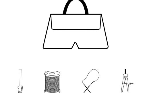 简约手袋与缝纫工具logo设计