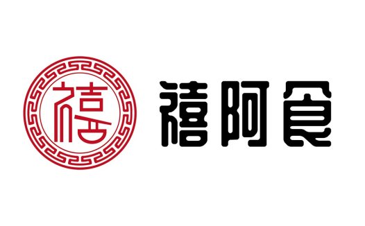 中国风红色祥云福字logo设计