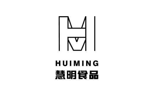 简约线条艺术-慧明食品logo设计